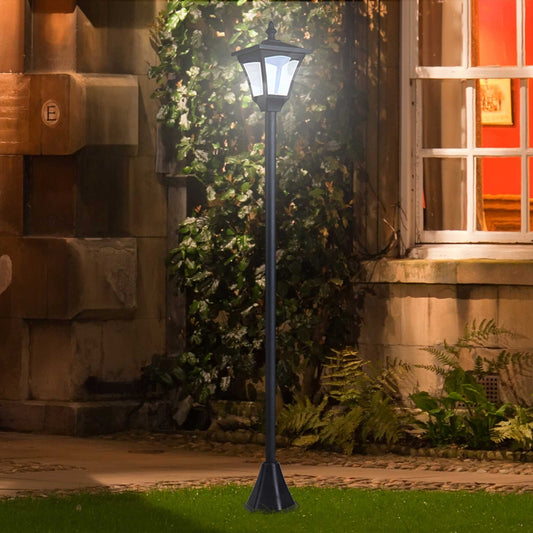 outsunny-outdoor-solar-powered-post-lamp-sensor-dimmable-led-lantern-bollard-pathway-1-2m-tall-black
