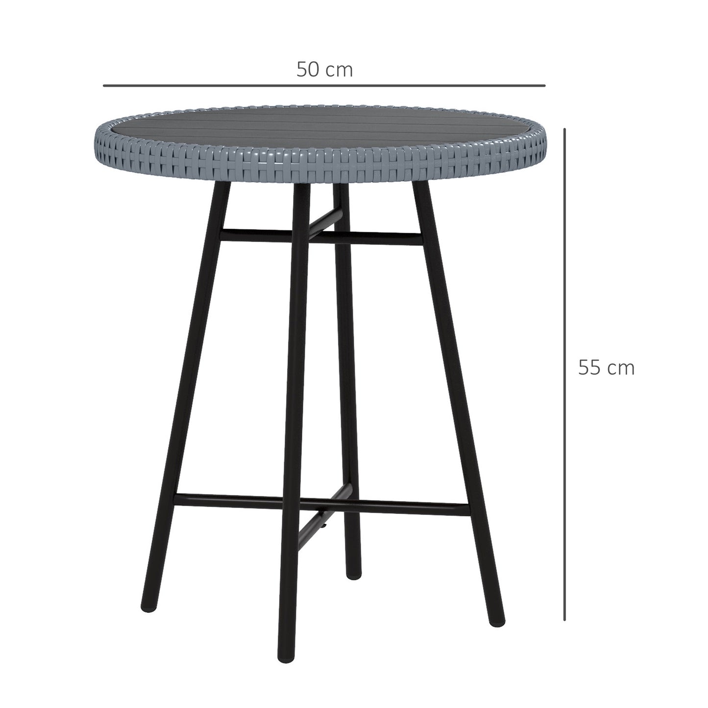 outsunny-pe-rattan-side-table-grey