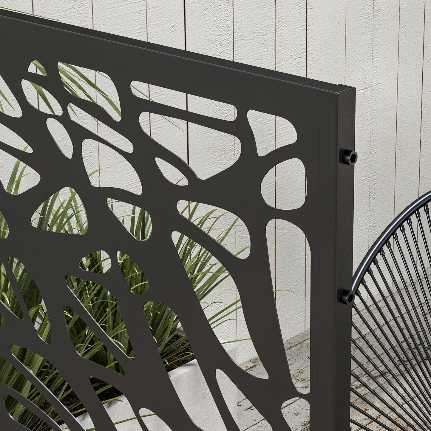outsunny-metal-decorative-privacy-screen-outdoor-divider-black-twisted-lines