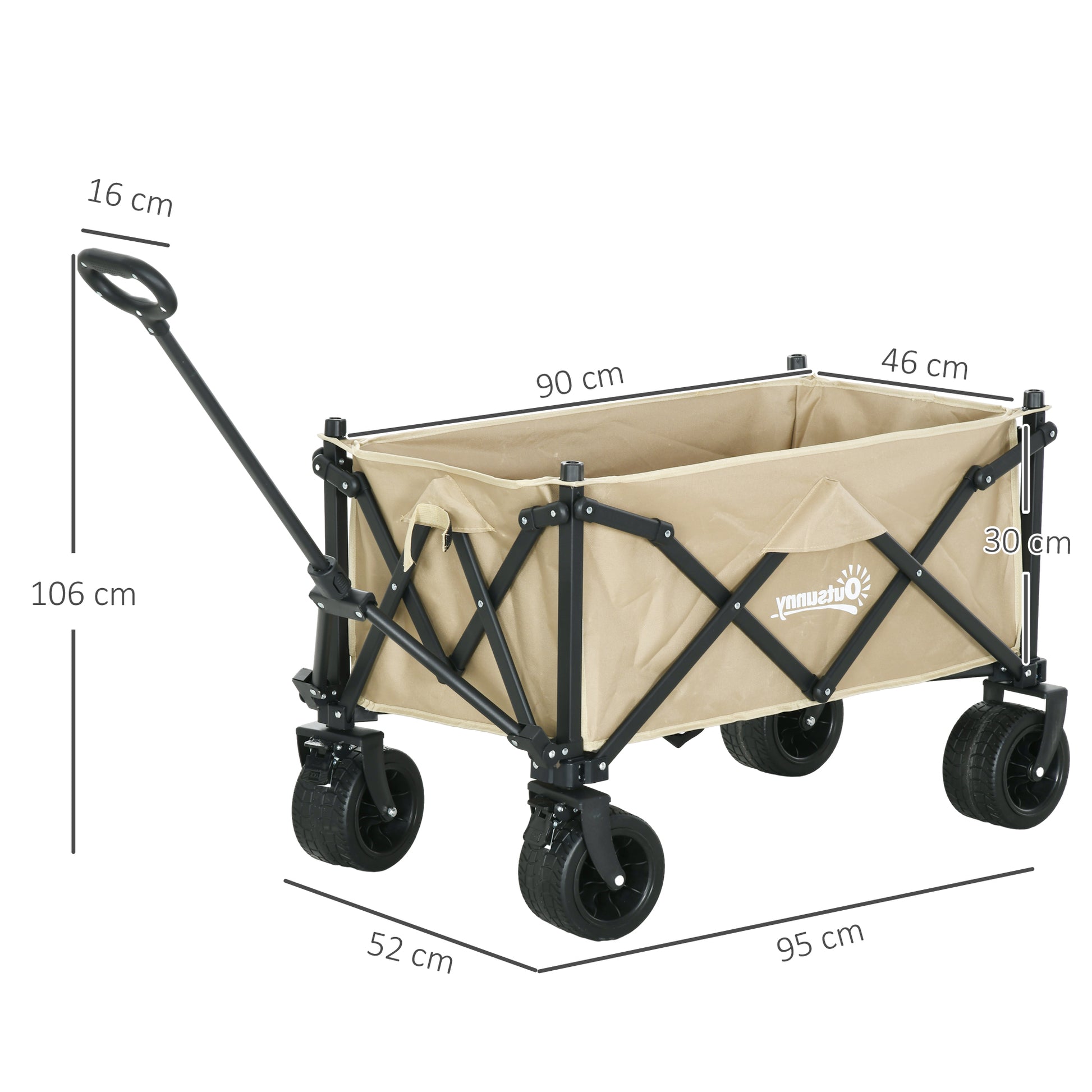 outsunny-folding-garden-trolley-outdoor-wagon-cart-with-carry-bag-for-beach-camping-festival-120kg-capacity-khaki