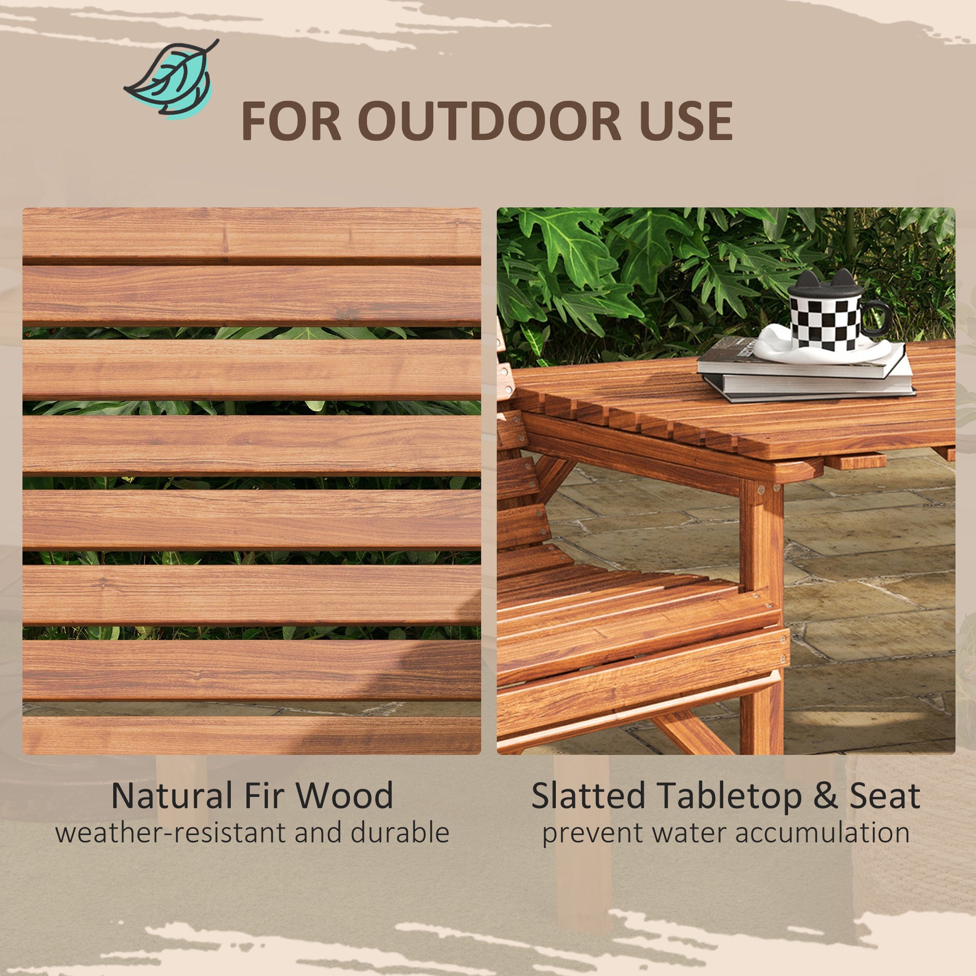 outsunny-wooden-garden-love-seat-w-coffee-table-umbrella-hole-tan-brown