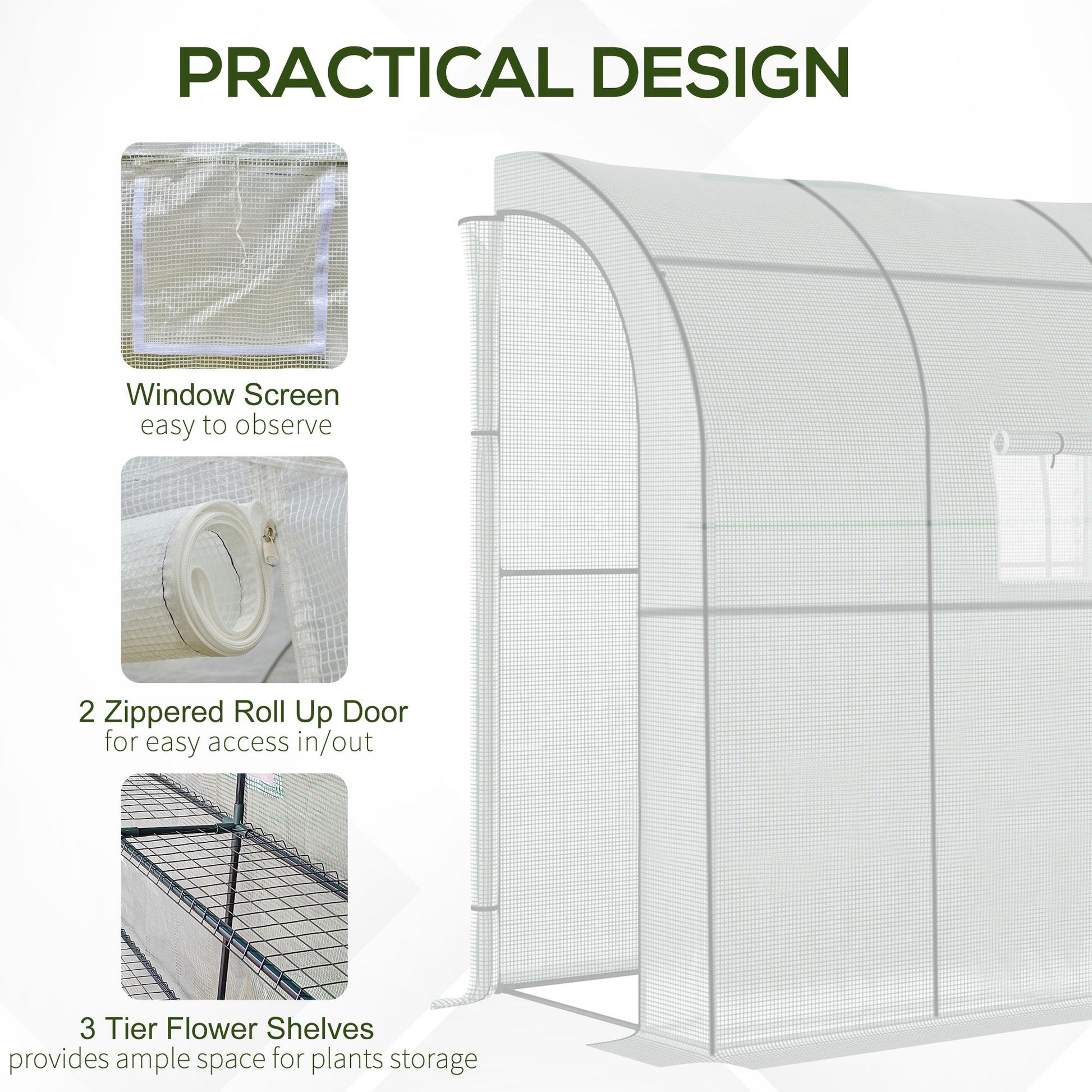outsunny-walk-in-lean-to-polytunnel-greenhouse-with-windows-and-doors-2-tiers-4-wired-shelves-200l-x-100w-x-215hcm-white