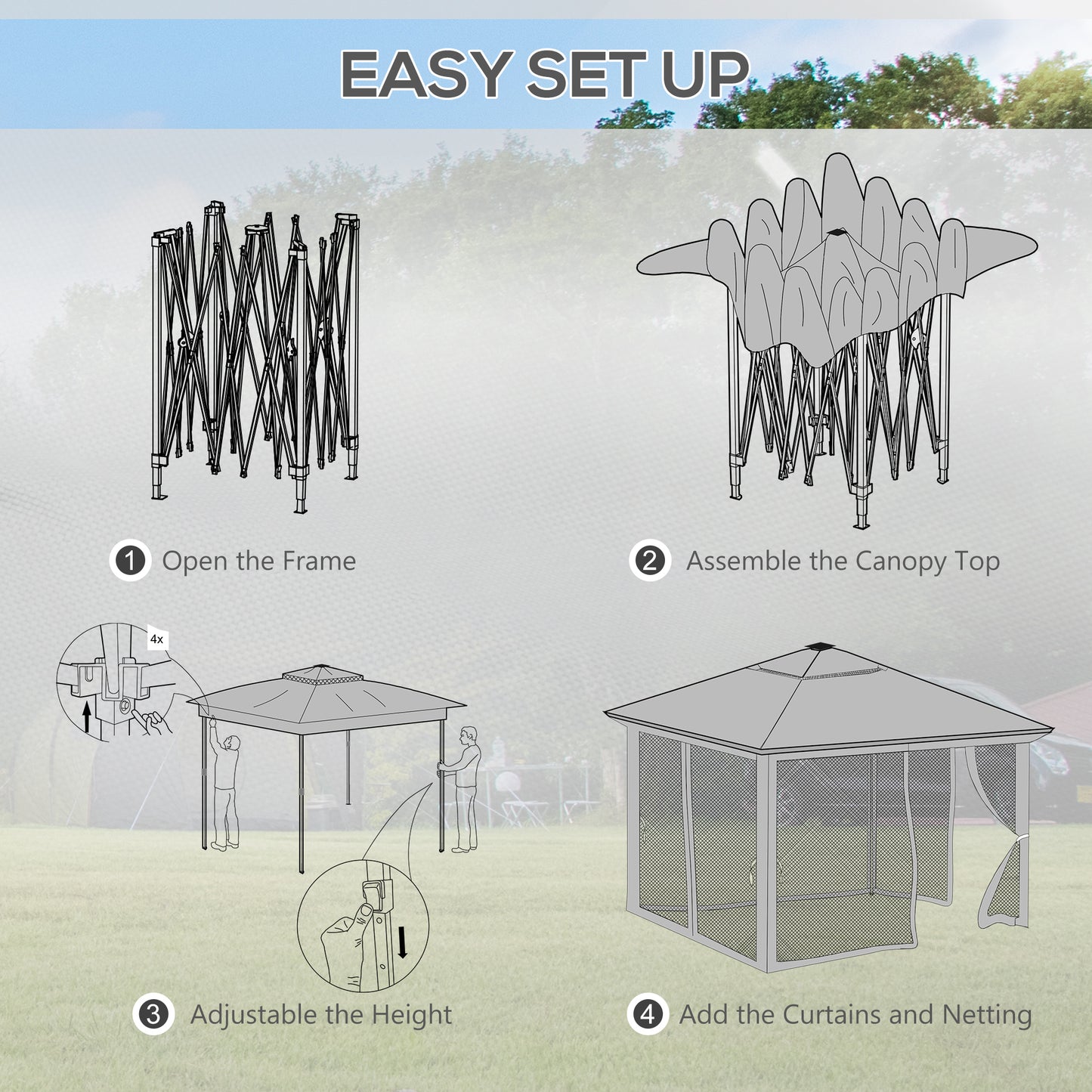 outsunny-3-x-3m-pop-up-gazebo-party-tent-with-solar-powered-led-lights-adjustable-event-shelter-with-curtain-netting-khaki