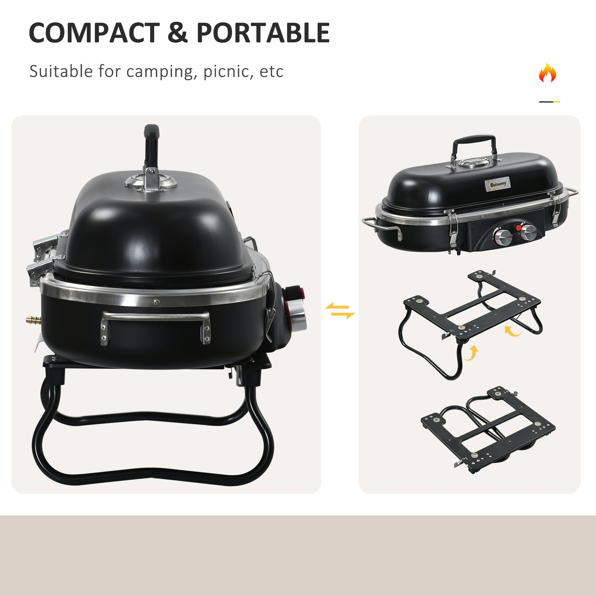 outsunny-foldable-gas-bbq-grill-2-burner-table-top-barbecue-w-lid-piezo-ignition-thermometer-for-camping-picnic-cooking-aluminium-alloy