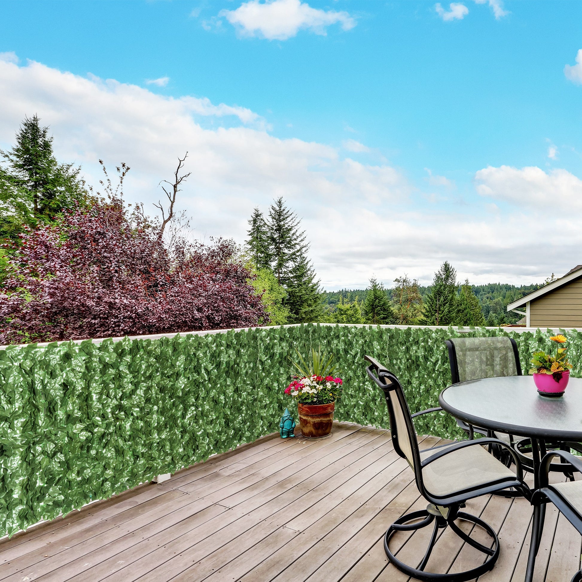 outsunny-4-piece-artificial-leaf-hedge-screen-privacy-fence-panel-for-garden-outdoor-indoor-decor-dark-green-2-4m-x-1m