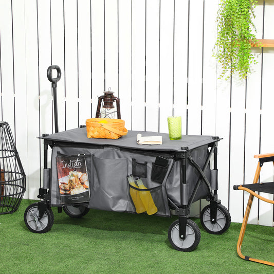 outsunny-garden-trolley-cargo-traile-on-wheels-folding-collapsible-camping-trolley-outdoor-utility-wagon-dark-grey