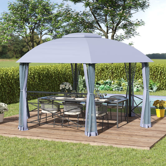 outsunny-4-x-4-7m-patio-metal-gazebo-canopy-hexagon-shape-garden-tent-sun-shade-outdoor-shelter-with-2-tier-roof-netting-steel-frame-grey