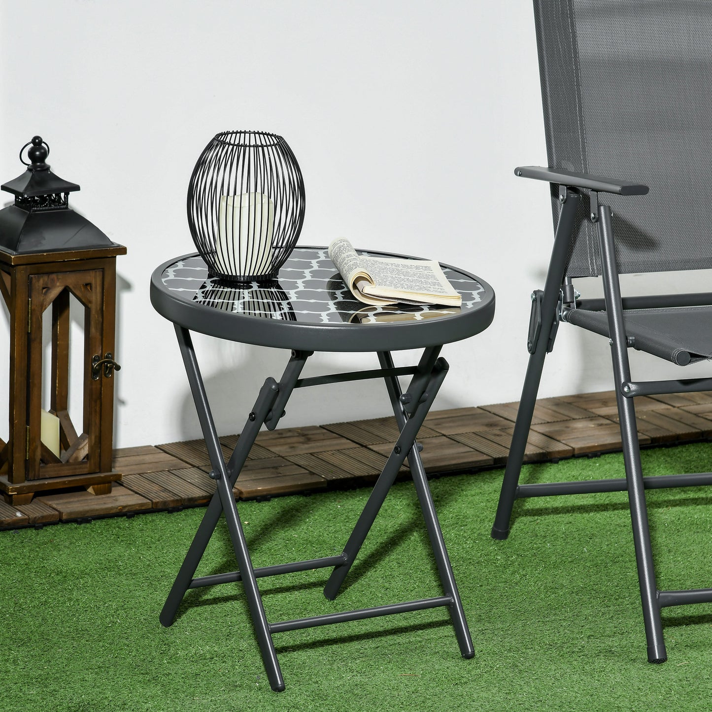 outsunny-45cm-outdoor-side-table-round-folding-patio-table-with-imitation-marble-glass-top-small-coffee-table-black