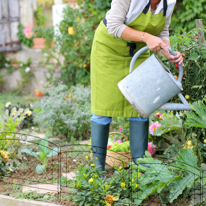 outsunny-metal-decorative-outdoor-picket-fence-panels-set-of-6-black