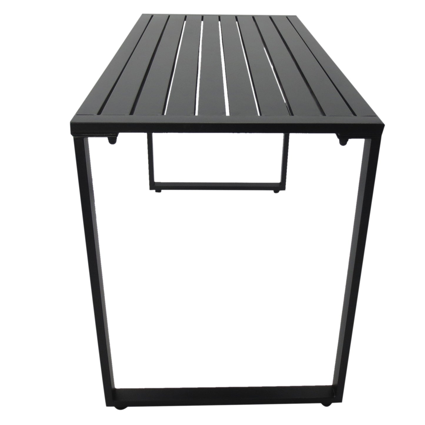 outsunny-3pcs-outdoor-dining-set-metal-beer-table-bench-patio-garden-yard-black