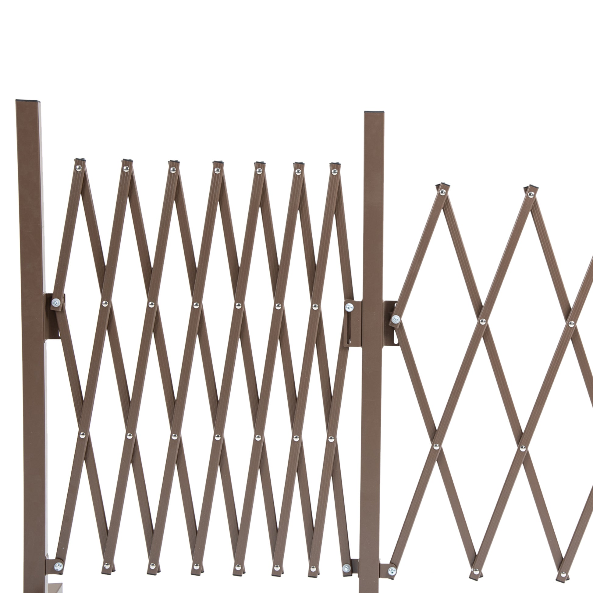 outsunny-expanding-trellis-fence-freestanding-movable-fence-foldable-garden-screen-panel-aluminium-405cm-x-103-5cm-dark-brown