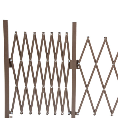 outsunny-expanding-trellis-fence-freestanding-movable-fence-foldable-garden-screen-panel-aluminium-405cm-x-103-5cm-dark-brown