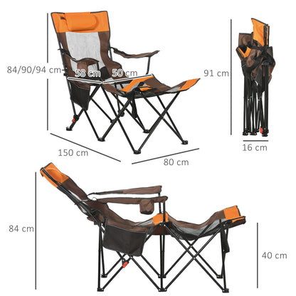 outsunny-foldable-reclining-garden-chairs-with-footrest-and-adjustable-backrest-portable-camping-chair-with-headrest-cup-holder-side-pocket-black