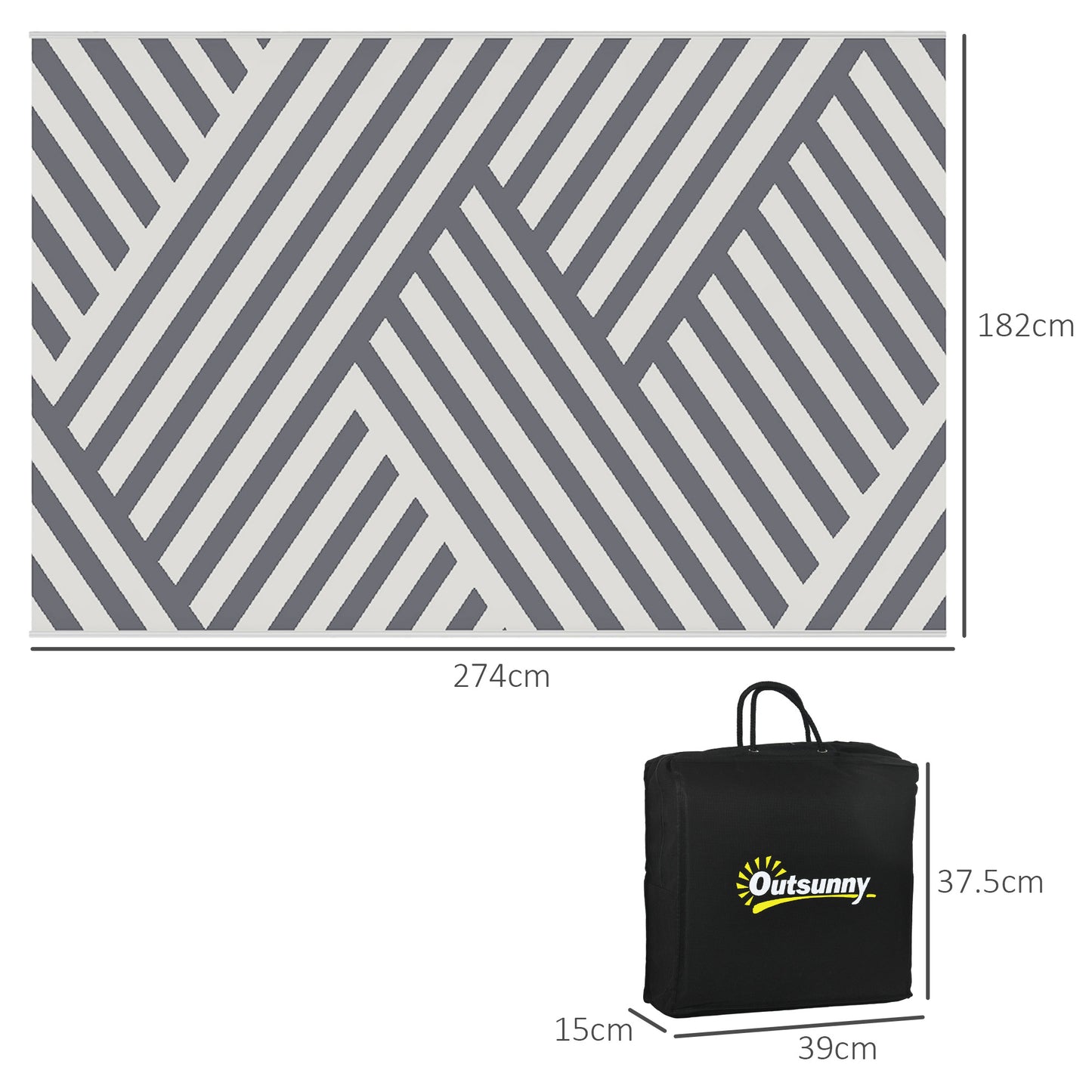 outsunny-plastic-straw-reversible-rv-outdoor-rug-with-carry-bag-182-x-274cm-grey-and-cream