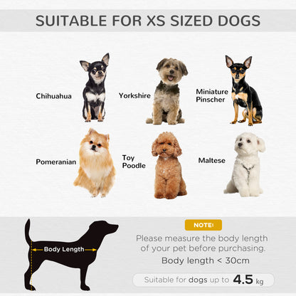 PawHut Pet Sofa, Dog Bed Couch, Puppy Kitten Lounge, with Wooden Frame, Short Plush Cover, Washable Cushion, for Small Dog, 70 x 47 x 30 cm, Grey