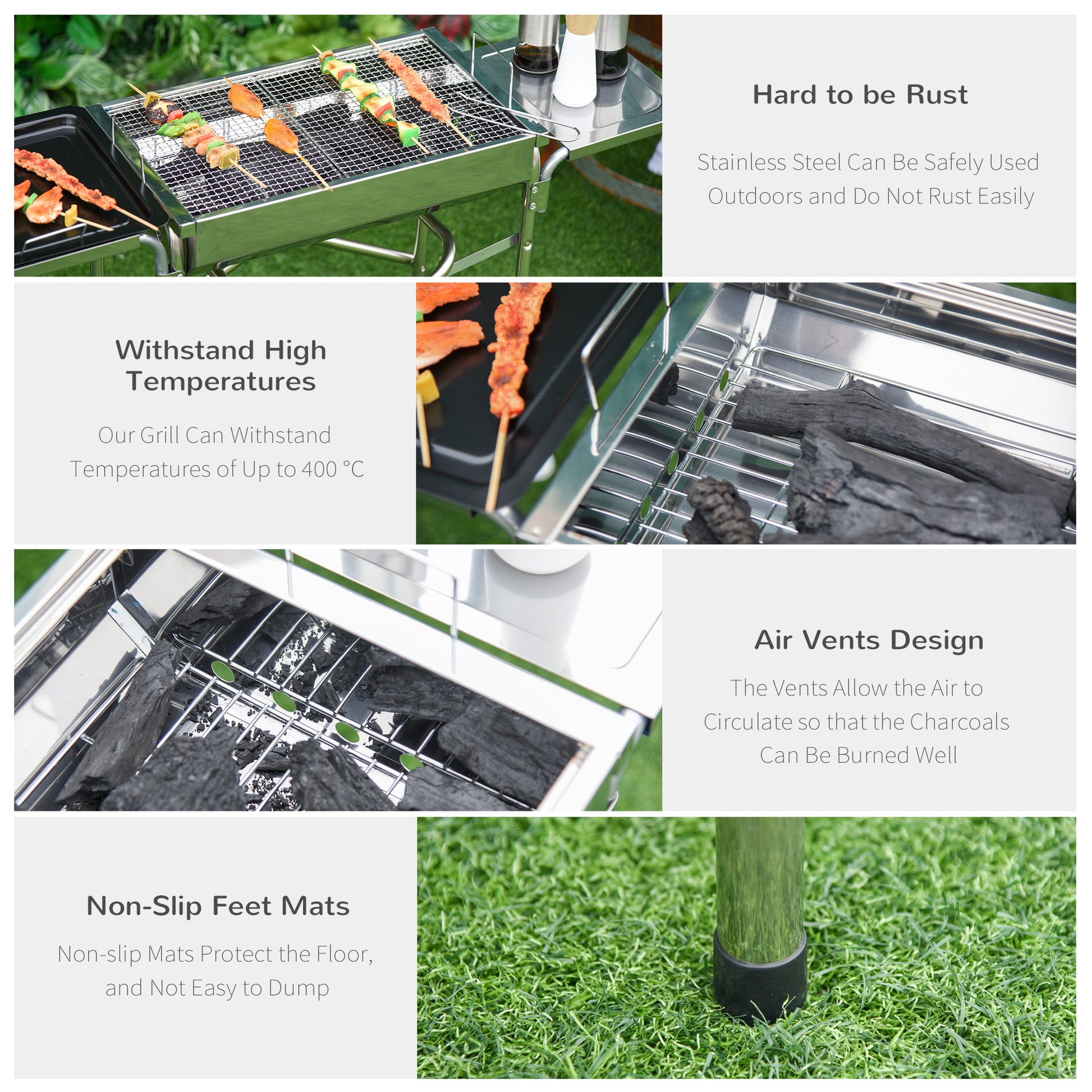 outsunny-folding-barbecue-grill-garden-rectangular-stainless-steel-bbq-w-adjustable-legs-bbq-grates-frying-plate-and-non-stick-pan-silver