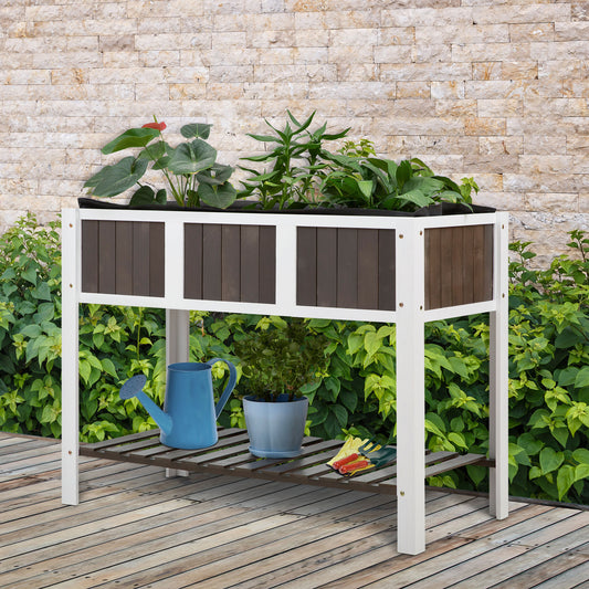 outsunny-wooden-planter-raised-elevated-garden-bed-planter-flower-boxes-with-shelf-solid-wood-outdoor-indoor-119x57x89cm