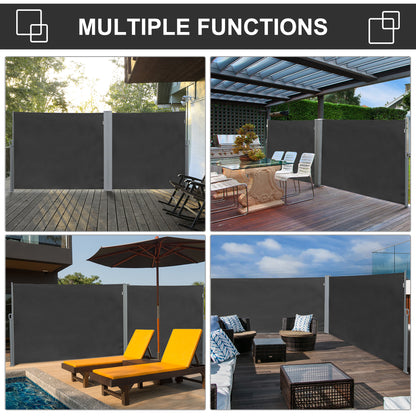 outsunny-retractable-sun-side-awning-screen-fence-patio-garden-wall-balcony-screening-panel-outdoor-blind-privacy-divider-3x1-8m-grey
