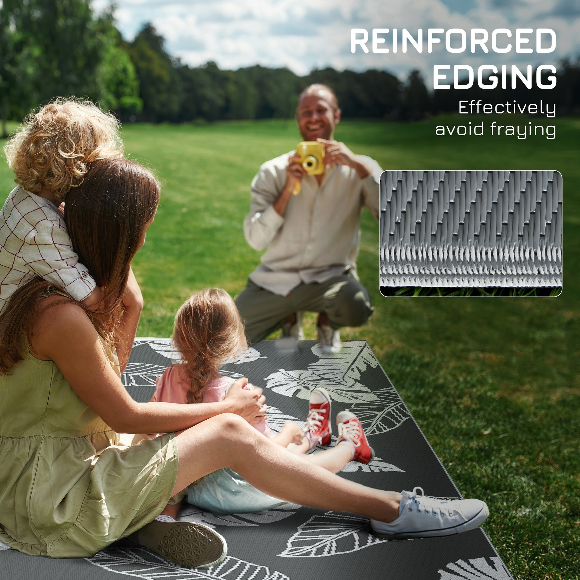 outsunny-plastic-straw-reversible-rv-outdoor-rug-with-carry-bag-182-x-274cm-grey-and-white