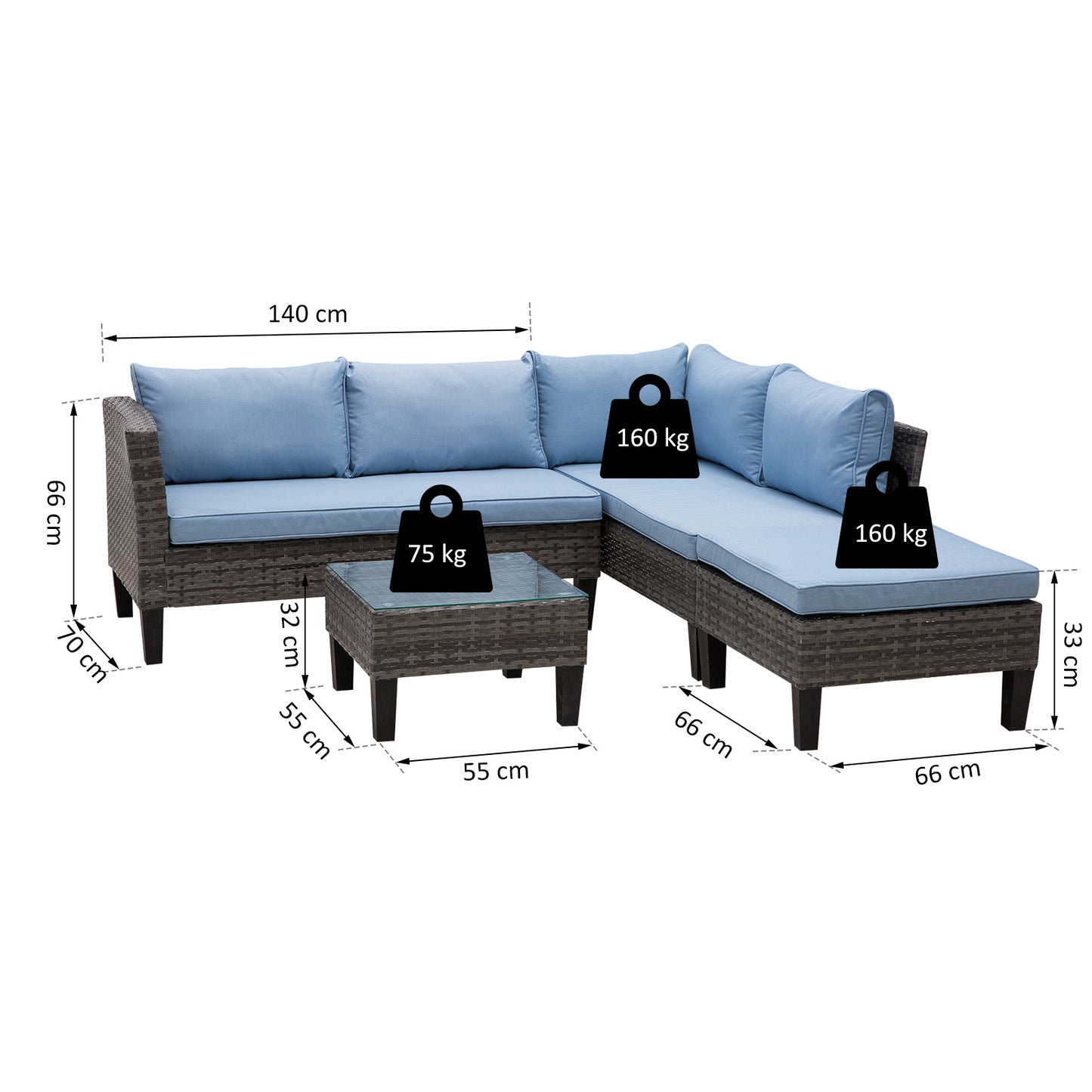 outsunny-4-seater-rattan-garden-furniture-corner-sofa-set-w-2-seats-footstool-square-glass-top-coffee-table-thick-blue-cushions-solid-legs-grey