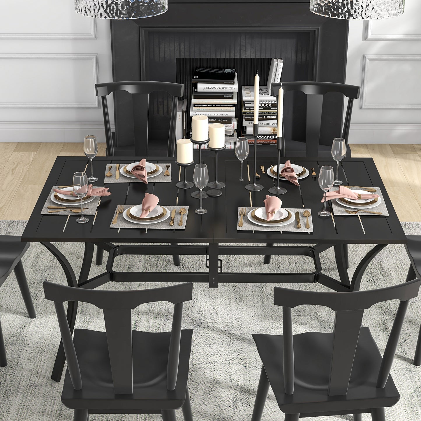 outsunny-rectangle-garden-dining-table-with-parasol-hole-patio-table-with-steel-frame-and-slat-tabletop-150cm-x-90cm-black