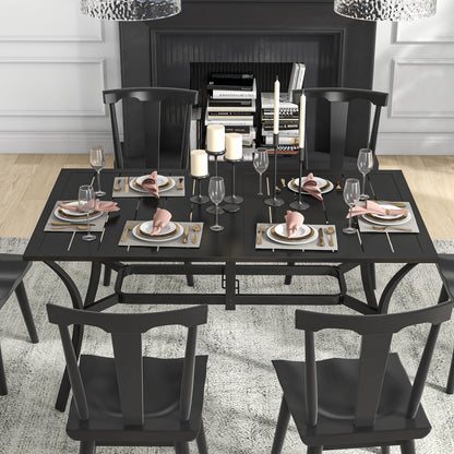 outsunny-rectangle-garden-dining-table-with-parasol-hole-patio-table-with-steel-frame-and-slat-tabletop-150cm-x-90cm-black