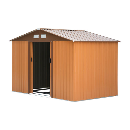 outsunny-9-x-6ft-garden-metal-storage-shed-outdoor-storage-shed-with-foundation-ventilation-doors-yellow