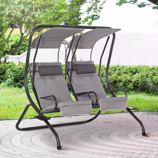 outsunny-double-seat-swing-chair-modern-garden-swing-w-2-separate-relax-chairs-handrails-headrests-and-removable-canopy-grey