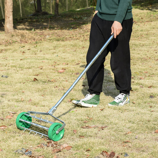 outsunny-garden-rolling-lawn-aerator-heavy-duty-steel-grass-roller-w-adjustable-handle