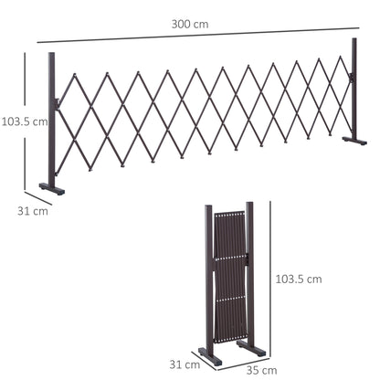 outsunny-expanding-trellis-fence-freestanding-movable-fence-foldable-garden-screen-panel-aluminum-300cm-x-103-5-cm-dark-brown