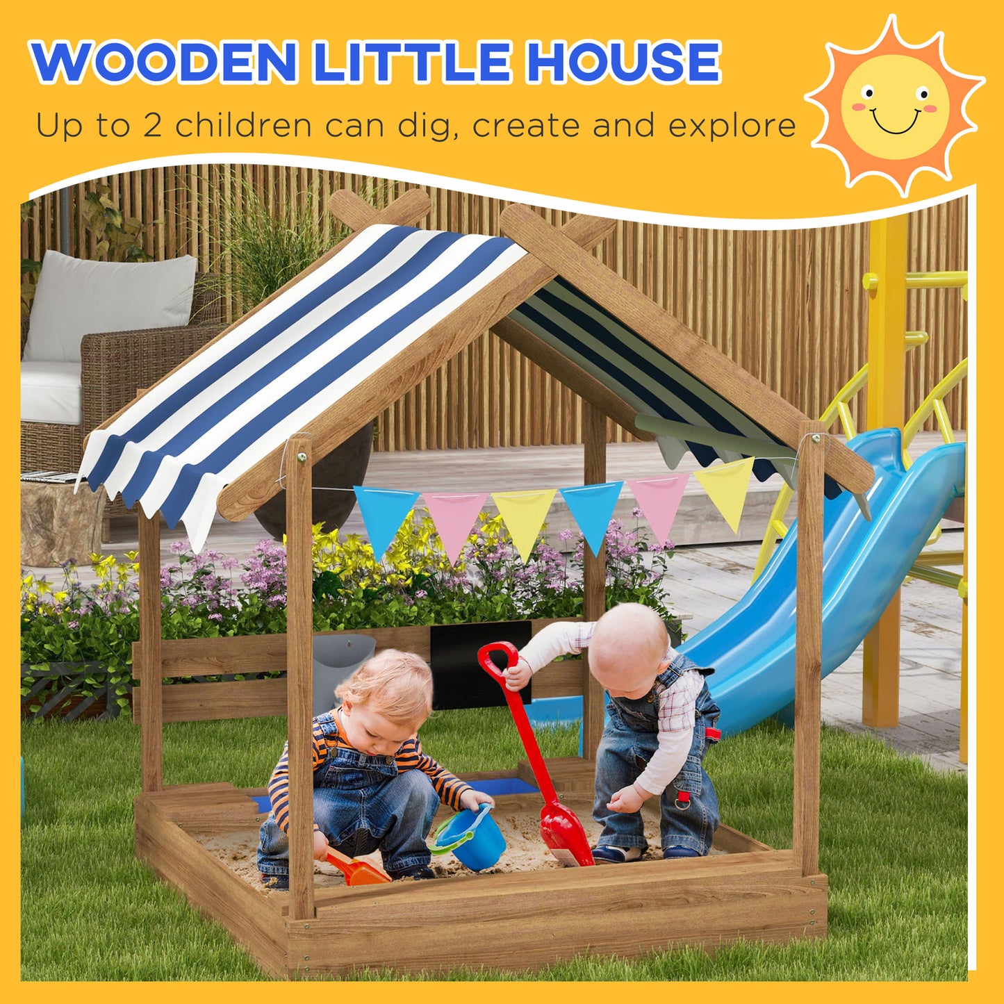 outsunny-wooden-sandbox-with-canopy-house-design-brown