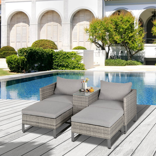 outsunny-2-seater-patio-rattan-wicker-sofa-set-chaise-lounge-double-sofa-bed-furniture-w-coffee-table-footstool-for-patios-garden-backyard-grey