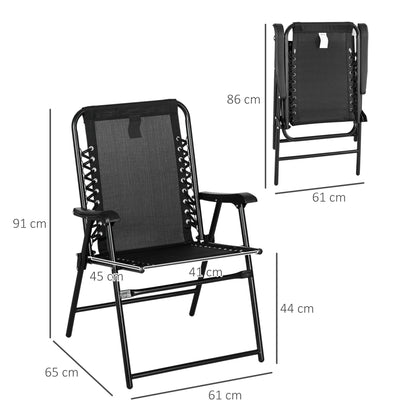 outsunny-2-pcs-patio-folding-chair-set-outdoor-portable-loungers-for-camping-pool-beach-deck-lawn-w-armrest-steel-frame-black