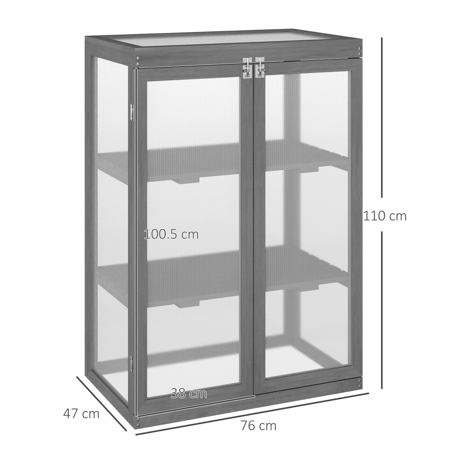 outsunny-3-tier-wooden-cold-frame-greenhouse-garden-polycarbonate-grow-house-w-adjustable-storage-shelf-76-x-47-x-110-cm-dark-grey