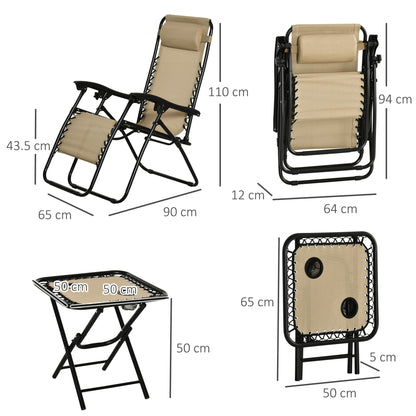outsunny-3pcs-folding-zero-gravity-chairs-sun-lounger-table-set-w-cup-holders-reclining-garden-yard-pool-beige