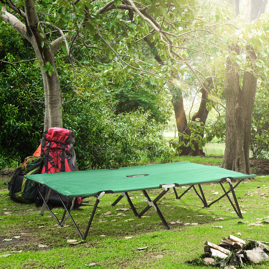 outsunny-double-camping-cot-foldable-sunbed-outdoor-patio-sleeping-bed-super-light-w-carr-bag-green